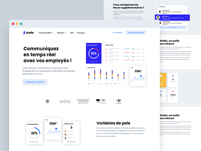 Skello - Dashboard dashboard landing landingpage minimal minimalist logo planning redesign shift skello uiux