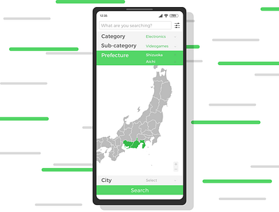 Daily UI 029 - Map adobexd dailyui dailyui029 dailyuichallenge japan map maps studying ui ux