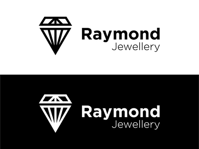 Raymond jewellery logo | black and white version logo logodesign logodesigner