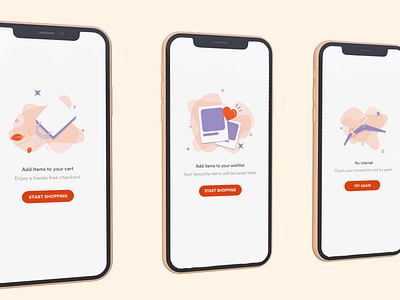 Empty states animation app branding design illustration minimal ui ux ux design vector