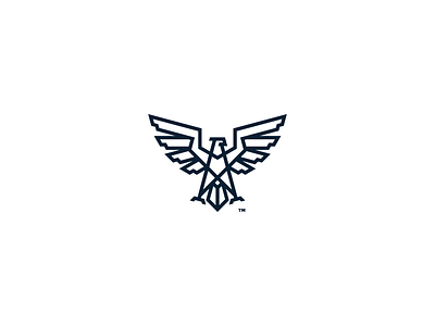 simple_bold eagle mark design icon logo