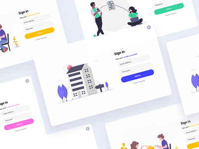 Sign In - Screen Light Theme apps behance colors design dribbble interface minimal sign sign in ui ux