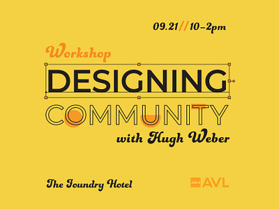 AIGA Asheville Designing Community Workshop aiga aigaasheville aigadesign design event flat graphic design illustration line shape typography vector