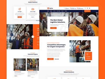 Optime Classic cargo delivery service industrial logistics company moving company wordpress theme shipment shipping company transport company transport wordpress theme transportation trucking wordpress theme ui ux ux design warehouse web web design webdesign website website design