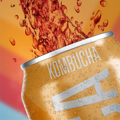 Volkanica - Kombucha artisan can design can packaging kombucha kombucha can kombucha label kombucha packaging nicaragua packaging probiotic splash volcano