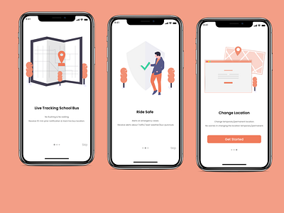 Walkthrough Screen app design ui ux web