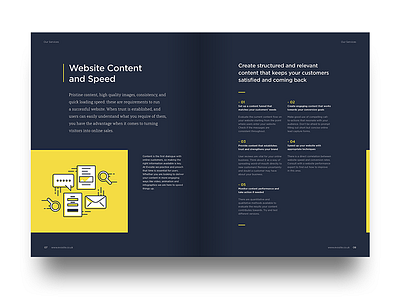 evosite brochure agency blue branding brochure illustration speed yellow