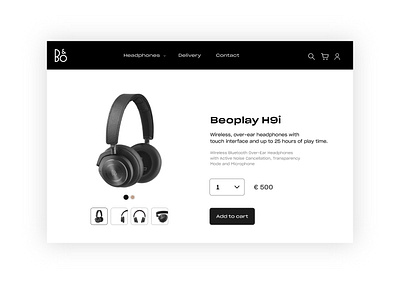 Bang&Olufsen Landing page beoplay branding clean consept design h9i headphones landingpage sketchapp ui ux web webdesign