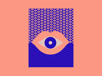 Eye See You 2. blue clean design duo duotone duotones event illustrator pattern pattern a day pattern art pattern design patterns poster poster a day poster design posters water