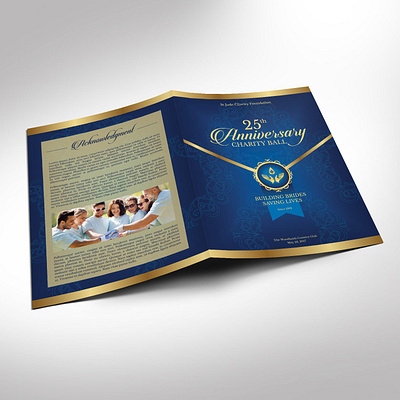Blue Gold Anniversary Gala Program Word bi fold brochure blue bulletin charity program church church anniversaery deep blue event program gold independence ball leaflet navy blue pastor appreciation program cover program templates publisher template templates word publisher word template