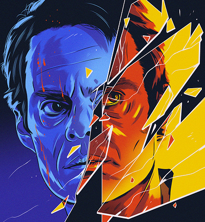 Barry alexander wells conceptual digital folioart graphic illustration portrait tv