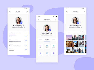 User Profile - Mobile concept challenge daily 100 dailyui design mobile mobile app mobile ui ui user profile