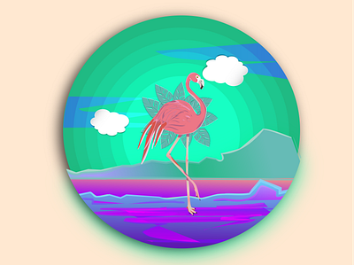 Flamingo adobe illustrator animation art artwork branding design flamingo graphic illustration illustrator paperart