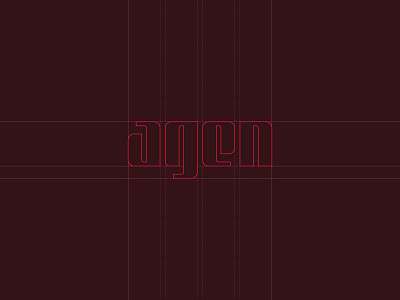 Agen Logotype Construction a brand branding design geometry grid icon identity initial lettermark logo logo construction logotype minimalist monogram type typography wordmark