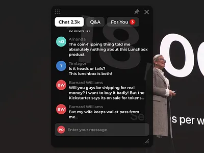 Flexible Comments Block broadcast comments design details icons interaction design interface product design stream ui ux web webdesign website design