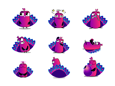 CrazyPcok branding charecter design communication concept design digital arts illustration pcok sticker design style ui vector viber