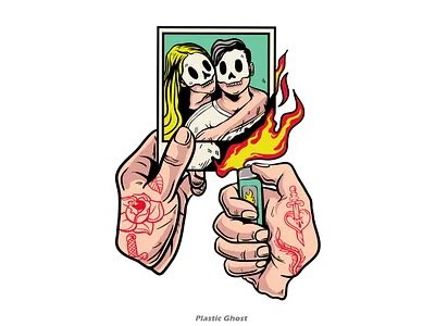 memories are gone apparel design artwork broken heart cartoon design for sale hand illustration merchband metal sadboi sadgirl tattoo tattoo design traditional tattoo