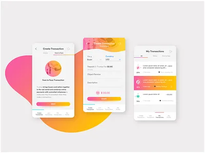 Trustap App app brand branding color colorful finance app mobile monetary platform transaction transaction platform ui ux