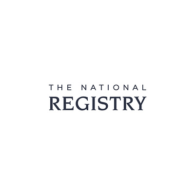 The National Registry Logo brand design branding design digital icon logo logo design marketing typography vector