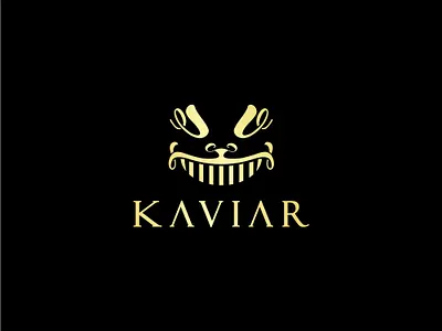 Kaviar Logo Project branding design flat logo