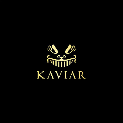 Kaviar Logo Project branding design flat logo