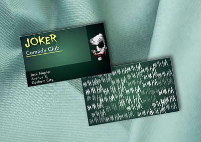 Bussiness card2 bussiness card dc comics design flat illustration joker typography vector weekly challenge