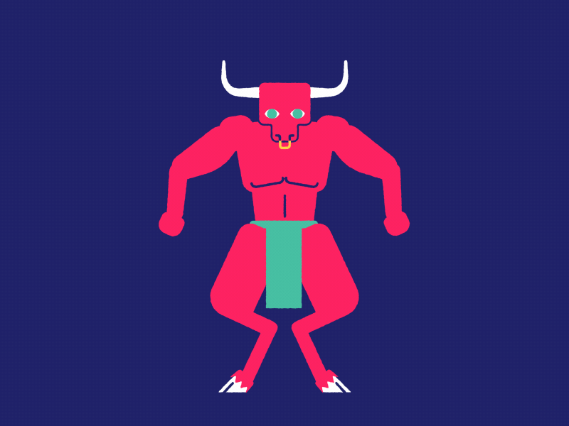 TATT Minotaur after effects animation bull duik labyrinth loincloth maze minotaur stomping