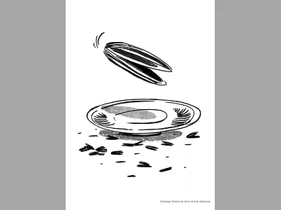 One more chance charcoal illustration lineart storytelling