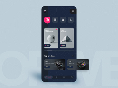 Orwell Devices — Shop concept android android app app app design dark dark ui ecommerce ecommerce app ecommerce design ecommerce shop interface iphone iphone app minimal minimalism minimalistic shop app shopping app ui ux