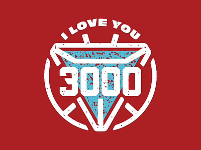 I Love you 3000 avengers badge i love you 3000 illustration iron man logo marvel vector