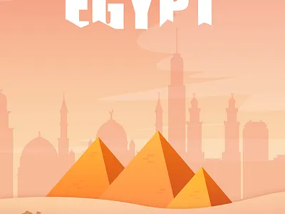 Egypt Background 2d background concept cover dessert egypt illustraion illustrator pyramid vector wacom yellow