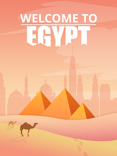 Egypt Background 2d background concept cover dessert egypt illustraion illustrator pyramid vector wacom yellow