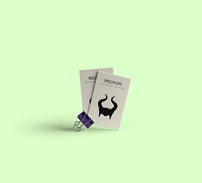 Mistress of Evil branding business card design mockup