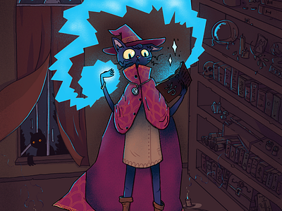 Necromancy cat illustration magic necromancy spells wizard