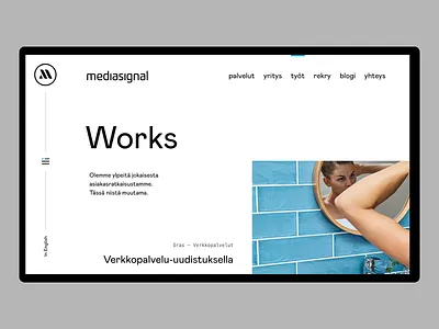 Mediasignal - Subpages clean flat hero minimal ui web