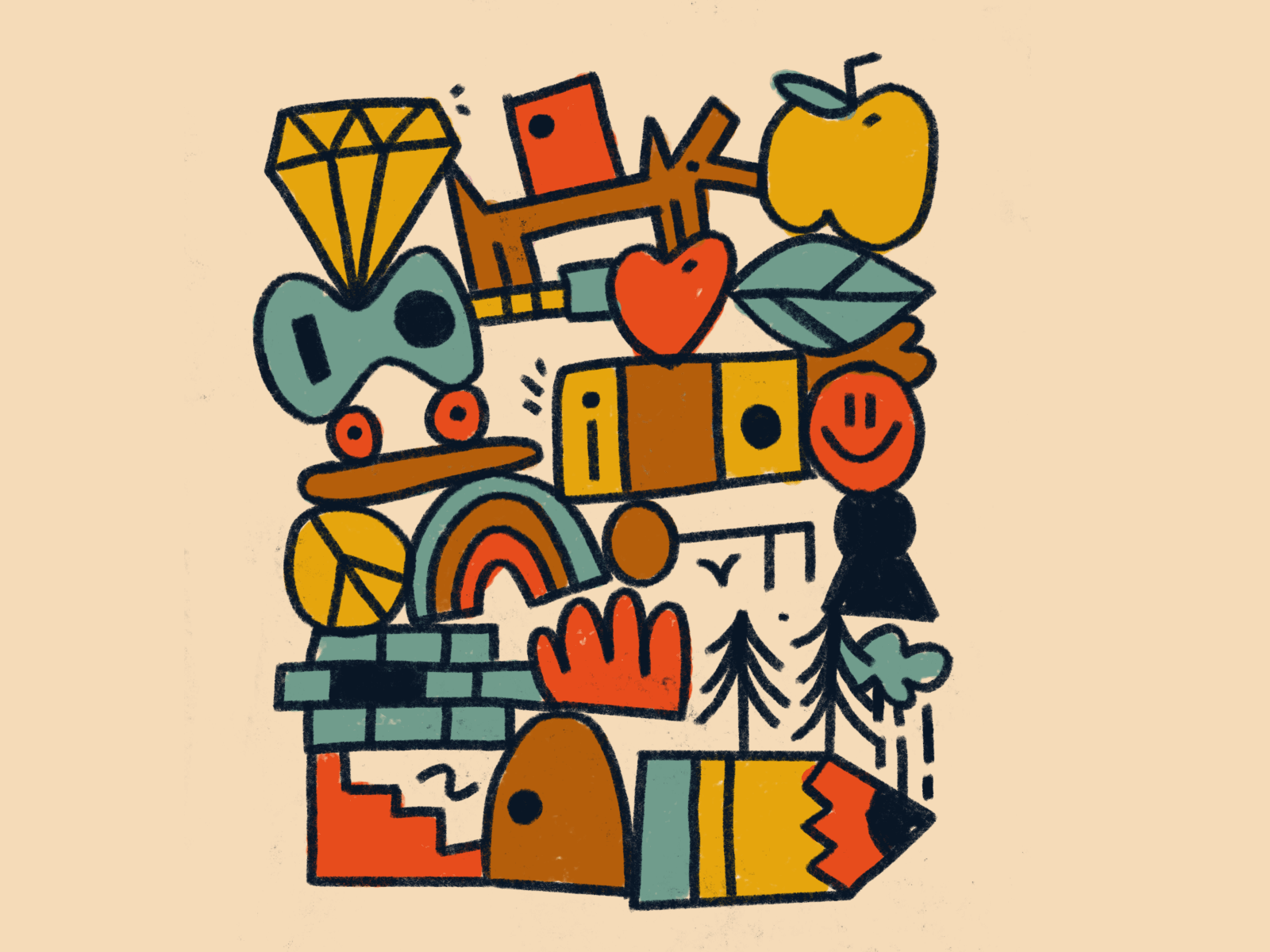 〰️👀〰️ animation art doodle friday fun gif illustration motion procreate