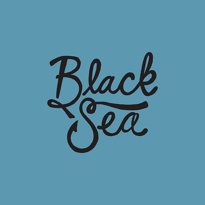 Black Sea Logo branding design hand drawn identity illustration illustrator lettering logo type typography vector
