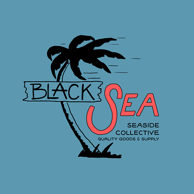 Black Sea Logo branding design hand drawn identity illustration illustrator lettering logo type typography vector