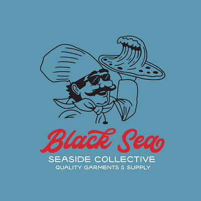 Black Sea Logo branding design hand drawn identity illustration illustrator lettering logo type typography vector