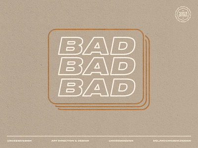 Bad Bad Bad bad badge badge design badge logo brand branding design identity illustration lettering logo vector