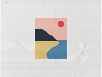 Sunsets abstract beige branding caitlin aboud design illustration logo modern simple typography
