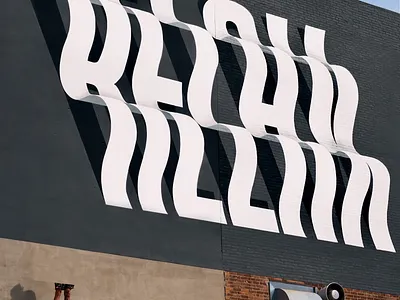 RELAX Mural brightwalls graffiti grafitti lettering michigan monogram mural murals painting silkscreen typography