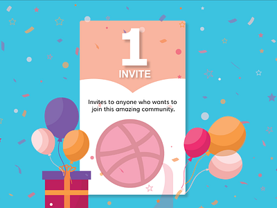 Dribble Invite creative design design illustrator photoshop