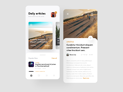 Daily Artciles adobexd app article design news newsapp training ui ui ux design uidesign uipractice ux ux design