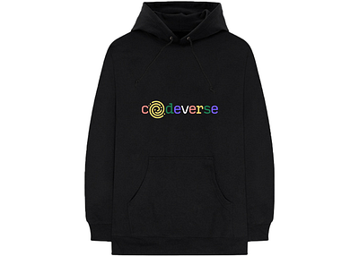 Hoodie concept for Codeverse branding colorful hoodie logo merch simple swag