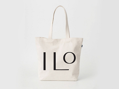 ILO / Tote Bag branding clean contemporary design identity lettering logo swag tote bag typography