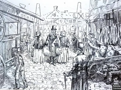 illustrations of Charles Dickens' "Nicholas Nickleby" book drawings graphic arts illustration pen иллюстрация