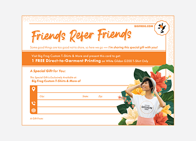 Friends Refer Friends Postcard card form friends post postcard refer referral