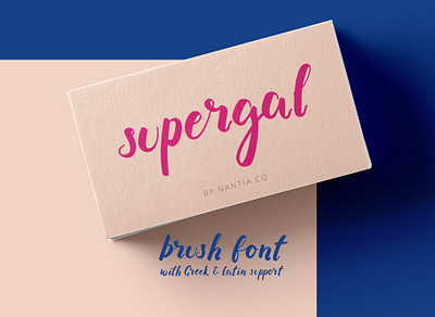 supergal brush font brush font greek font handwritten font nantiaco fonts