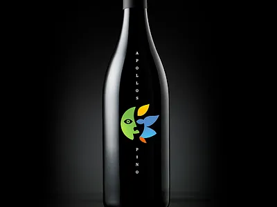 Apollos Vineyard Wine Bottle branding illustration logo logo design packaging